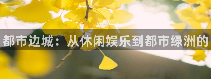 摩根娱乐：都市边城：从休闲娱乐到都市绿洲的