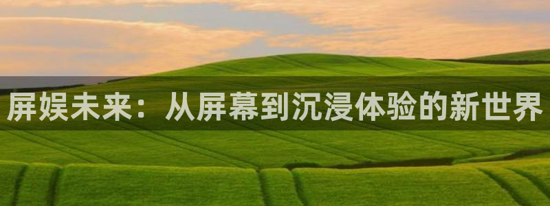 摩根娱乐：屏娱未来：从屏幕到沉浸体验的新世界